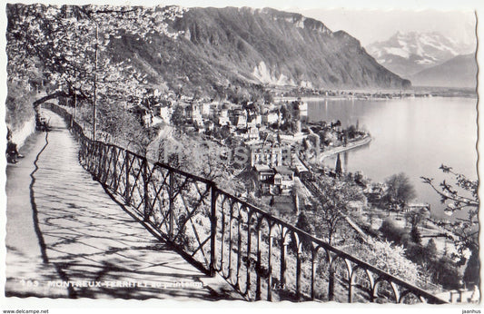 Montreux Territet au printemps - 153 - Switzerland - 1958 - used - JH Postcards