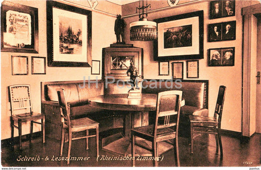 Schreib Lesezimmer - Sondershausen - Erholungsheim des Techniker Verbandes - old postcard - 1913 - Germany - used - JH Postcards