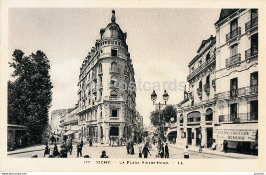 Vichy - La Place Victor Hugo - 177 - old postcard - France - unused - JH Postcards