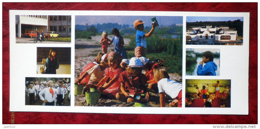 Kirov collective farm - children - kindergarten - pioneer - school - 1986 - Estonia - USSR - unused - JH Postcards