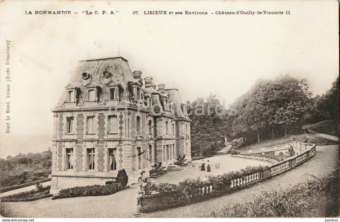 Lisieux et ses Environs - Chateau d'Ouilly le Vicomte II - La Normandie - 37 - old postcard - 1906 - France - used - JH Postcards