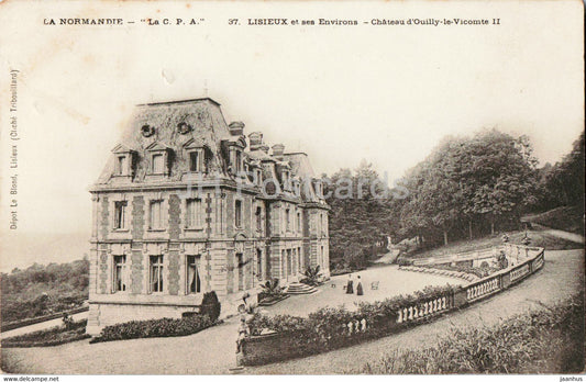 Lisieux et ses Environs - Chateau d'Ouilly le Vicomte II - La Normandie - 37 - old postcard - 1906 - France - used - JH Postcards