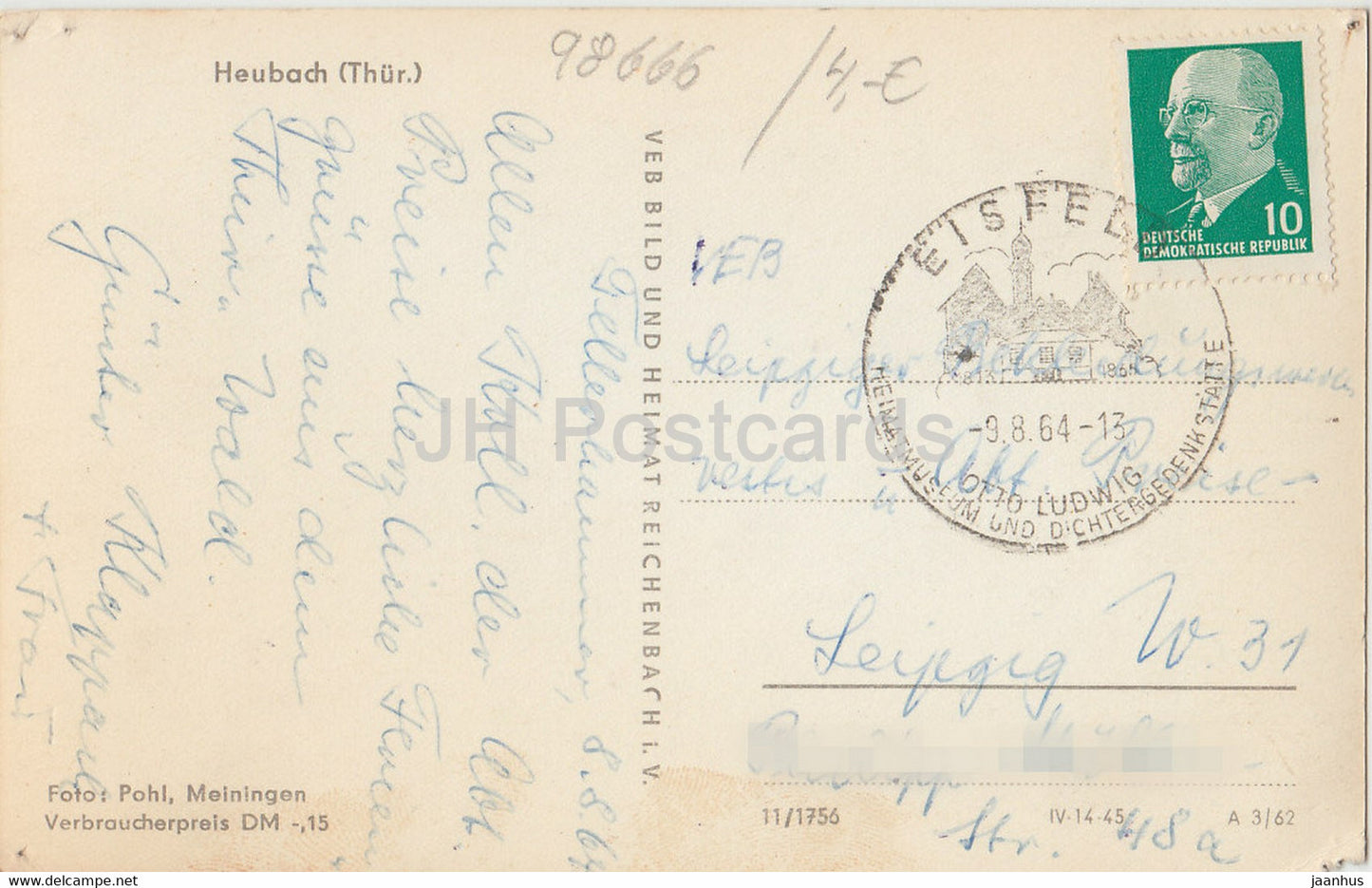 Heubach - Thur - 1964 - Germany DDR - used