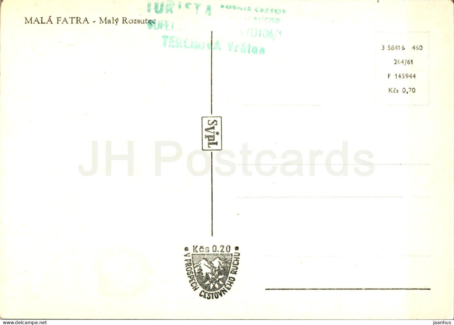 Mala Fatra - Maly Rozsutec - Slovaquie - Tchécoslovaquie - inutilisé