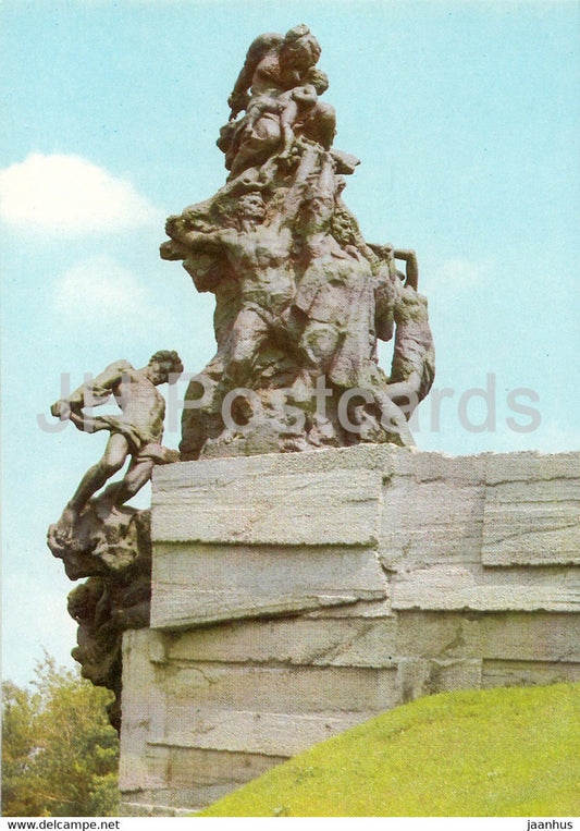 Kyiv - Kiev - monument to Soviet citizens and prisoners of war - victims of fascism - 1979 - Ukraine USSR - unused - JH Postcards