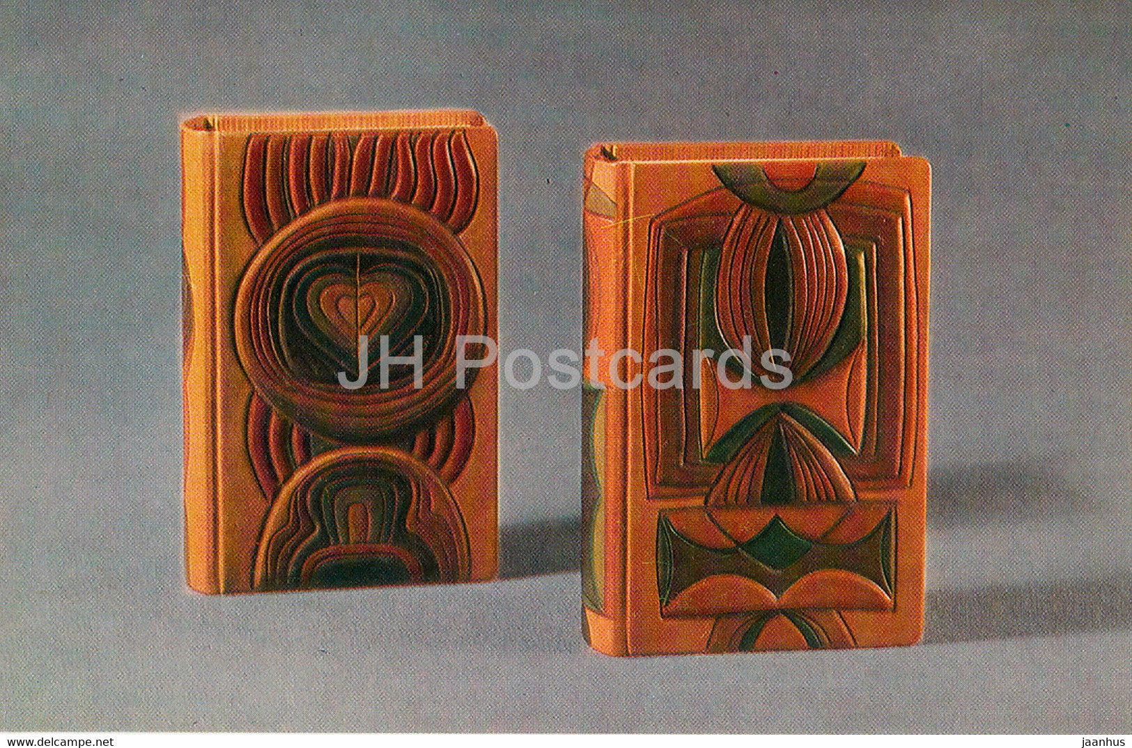 Notebook Covers by E. Raend - Metalwork and Stamped Leather from Estonia - 1978 - Russia USSR - unused - JH Postcards