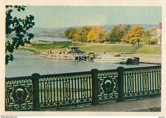 Kaunas - Where the Nemunas flows - passenger boat - 1965 - Lithuania USSR - unused - JH Postcards