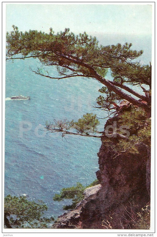 corner of the State Reserve , cape of Martyan - Yalta - Crimea - 1975 - Ukraine USSR - unused - JH Postcards