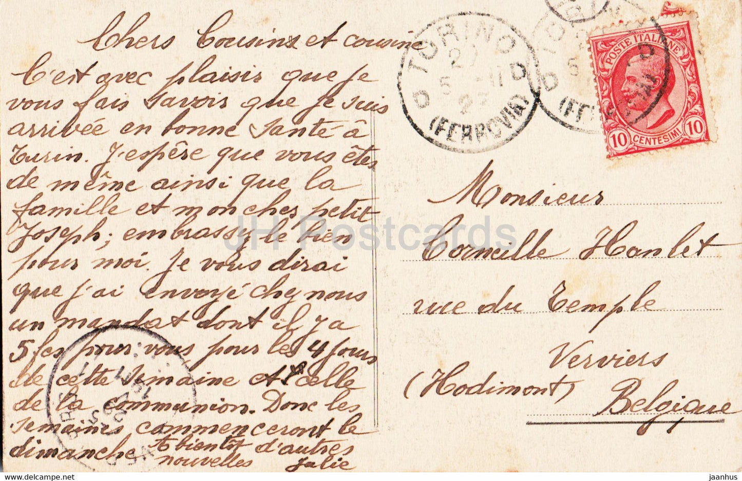 Torino - Turin - Monte dei Cappuccini - old postcard - Italy - used