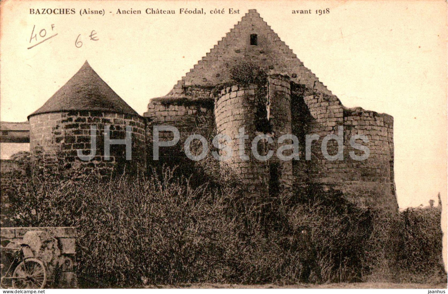 Bazoches - Ancien Chateau Foedal - cote Est - avant 1918 - old postcard - France - unused - JH Postcards