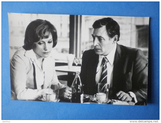 russian actor Vyacheslav Tikhonov - Kostantin Pavlovich Ivanov in And Other Officials - 1978 - Russia USSR - unused - JH Postcards