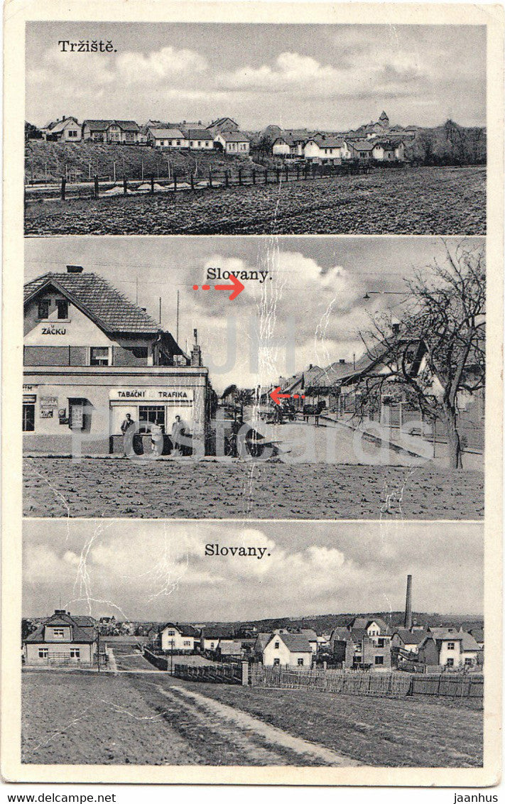 Trziste - Slovany - old postcard - Czech Republic - used - JH Postcards