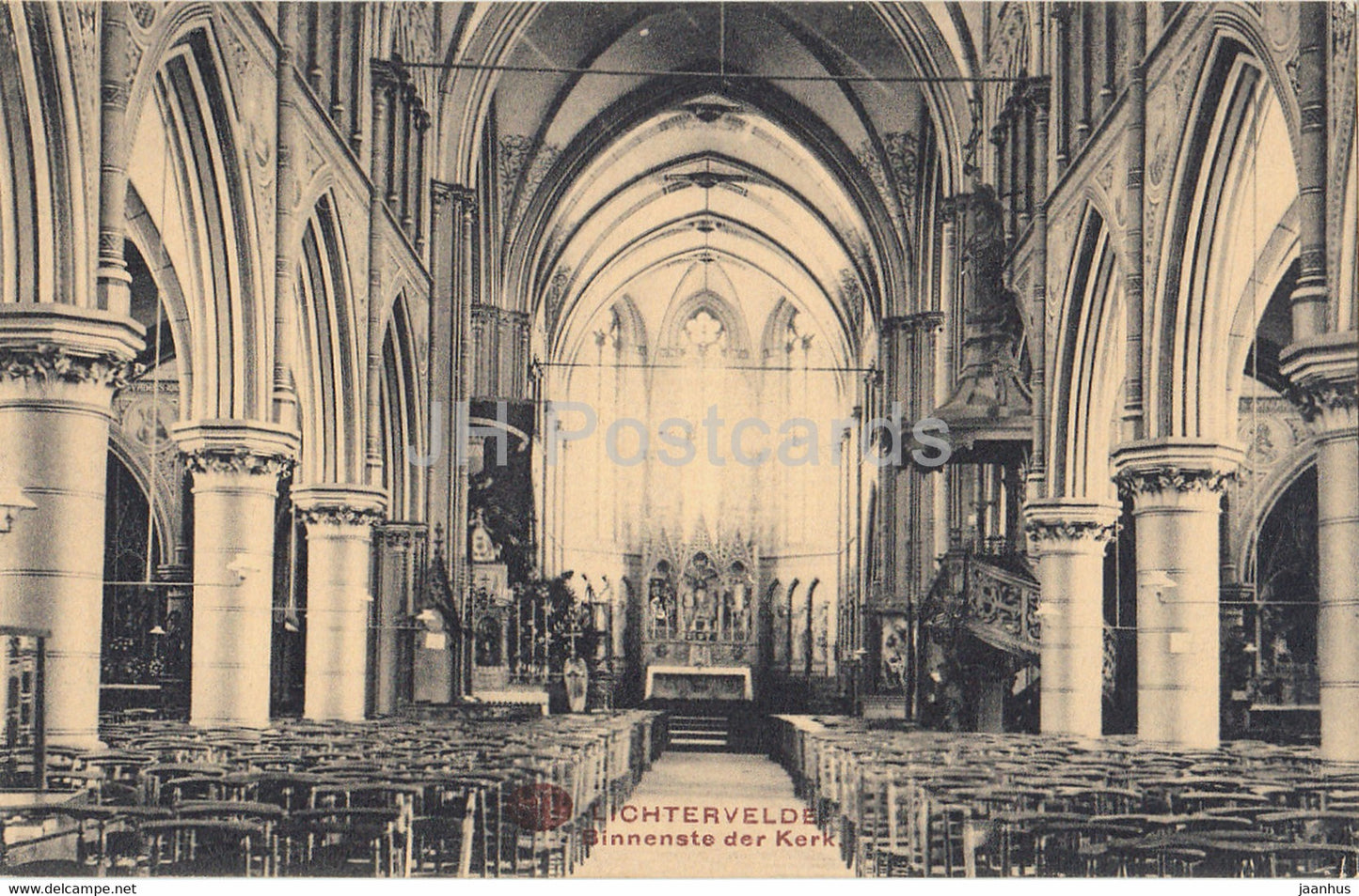 Lichtervelde - Binnenste der Kerk - church - old postcard - 1917 - Belgium - used - JH Postcards