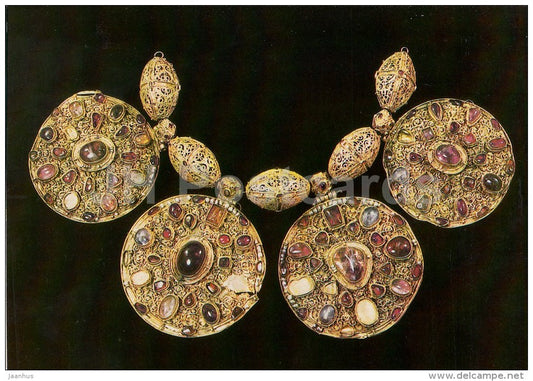 Barmy , shoulder ornaments - Ryazan - gold - Applied Art - 1985 - Russia USSR - unused - JH Postcards