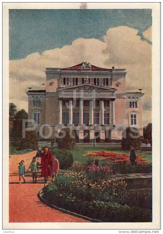 State Academic Opera and Ballet Theatre - 1954 - Latvia USSR - unused - JH Postcards