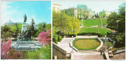 monument to Totleben - Sinope descent - Sevastopol - Crimea - 1980 - Ukraine USSR - unused - JH Postcards