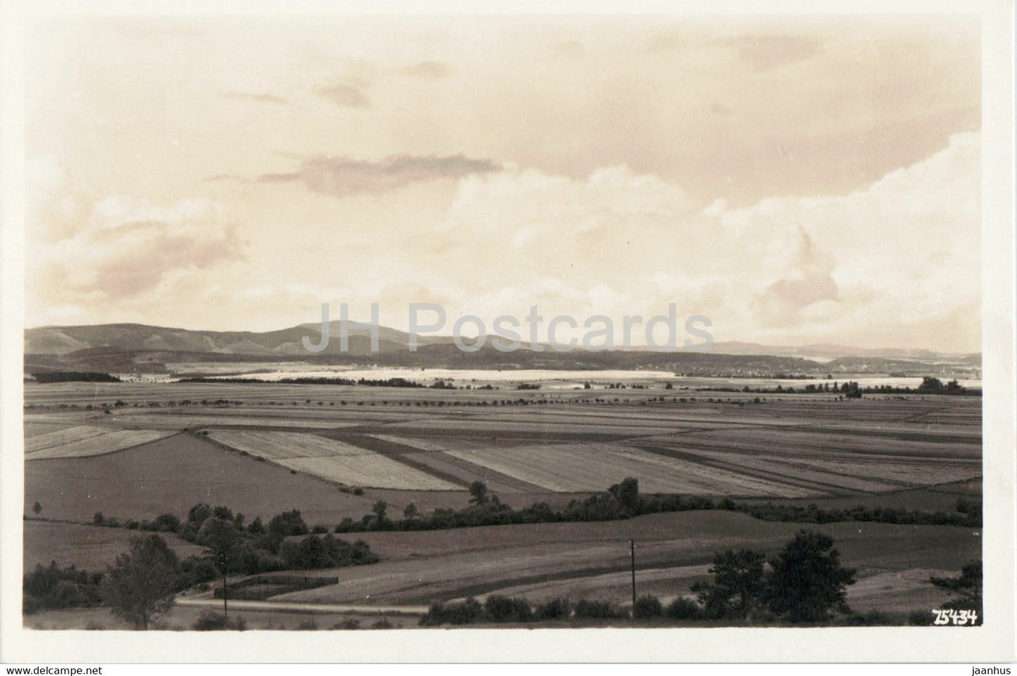 Thuringerwaldblick mit Inselsberg - 75434 - old postcard - Germany - unused - JH Postcards