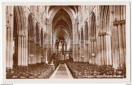 Lichfield Cathedtal - Interior - 984 - 1952 - United Kingdom - England - used - JH Postcards