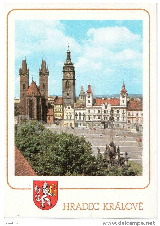 Hradec Kralove - Zizkovo square - Czechoslovakia - Czech - unused - JH Postcards