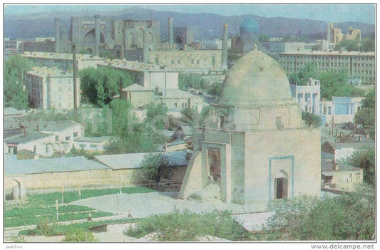 panorama of the town - Rukhabad Mausoleum - Samarkand - 1982 - Uzbekistan USSR - unused - JH Postcards