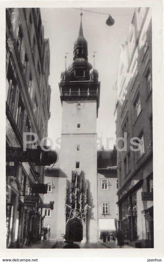 Brno - Brunn - Radnicni vez - Rathausturm - Tower of the Town Hall - Feldpost - old postcard - Czech Republic - used - JH Postcards