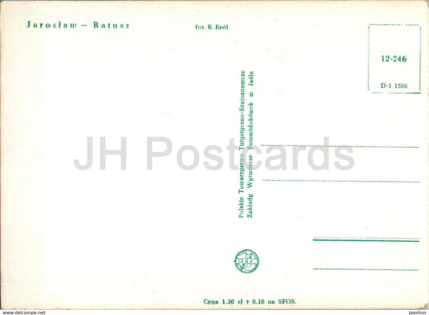 Jaroslaw - Ratusz - mairie - carte postale ancienne - Pologne - inutilisée