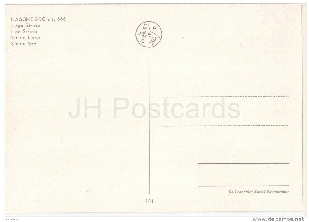 Lago Sirino - lake - Lagonegro - Potenza - Basilicata - 101 - Italia - Italy - unused - JH Postcards