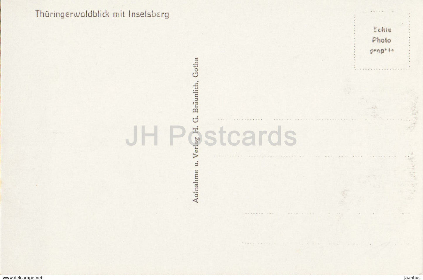 Thüringerwaldblick mit Inselsberg - 75434 - alte Postkarte - Deutschland - unbenutzt