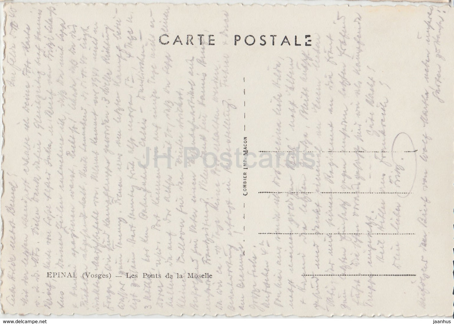 Epinal - Les Ponts de La Moselle - bridge - old postcard - France - used