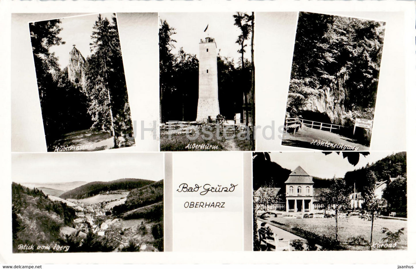 Bad Grund - Oberharz - Albertturm - Kurbad - old postcard - Germany - unused - JH Postcards