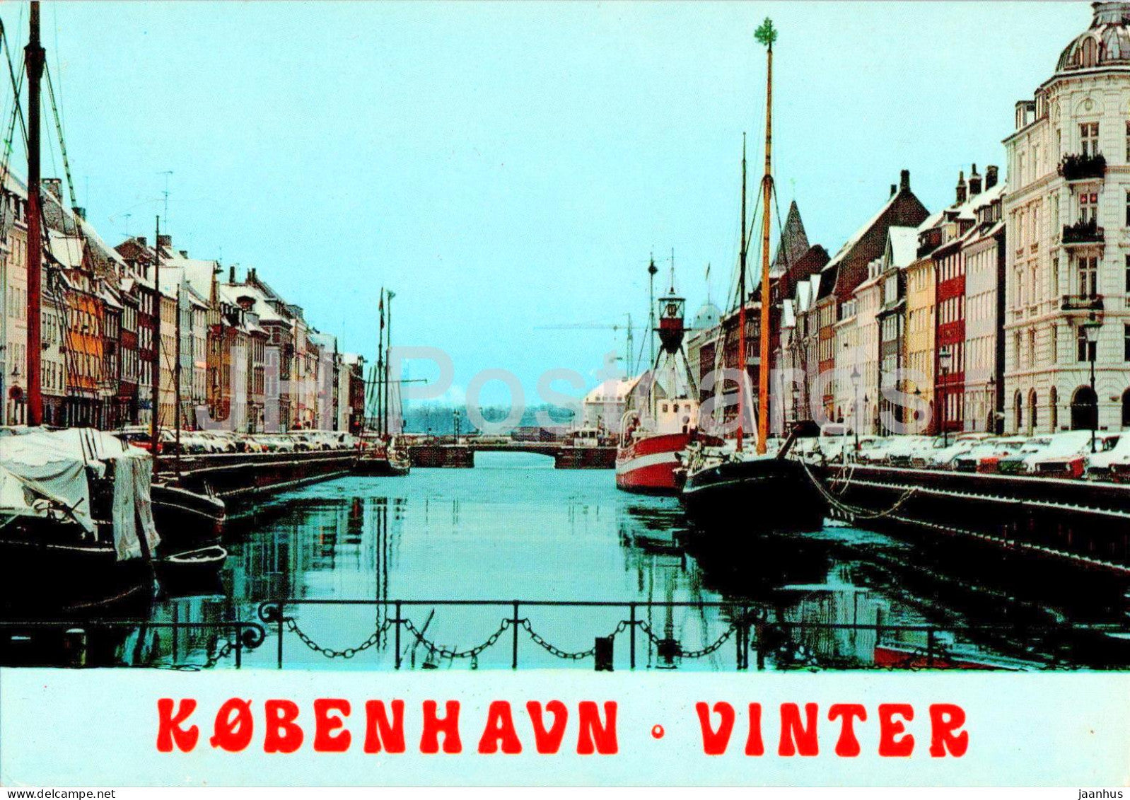 Copenhagen - Kobenhavn - Nyhavn in the Snow - sailing ship - 113 - Denmark - unused - JH Postcards