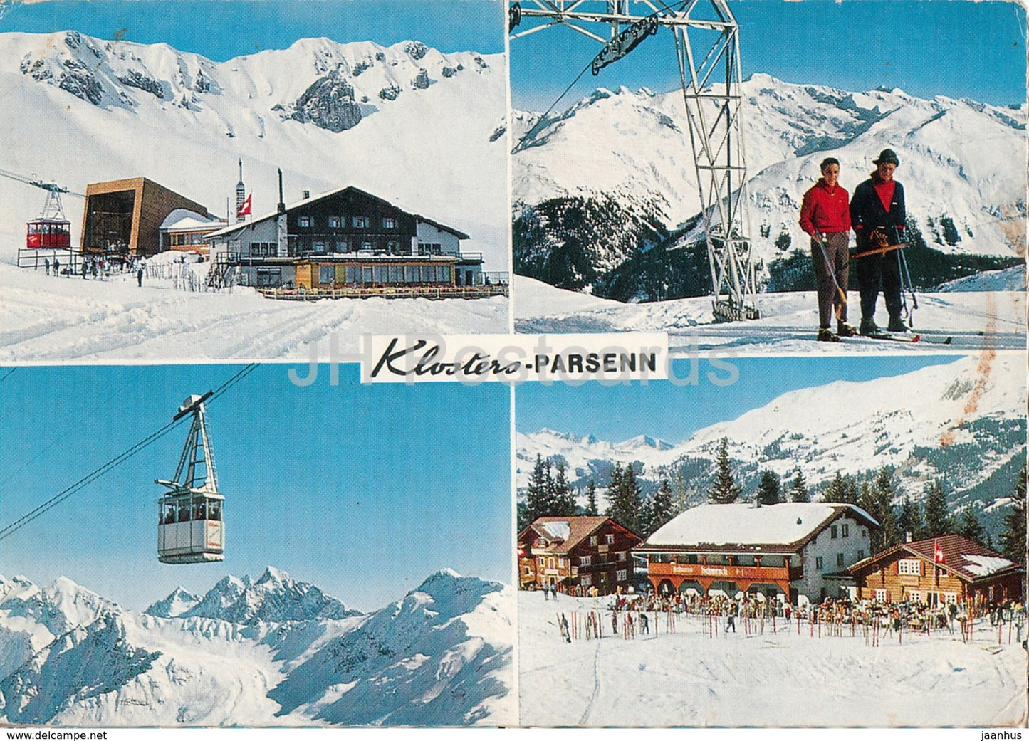 Klosters Parsenn - Skilift - Silvretta - Berghaus Gotschnagrat - ski resort - cable car - 1967 - Switzerland - used - JH Postcards