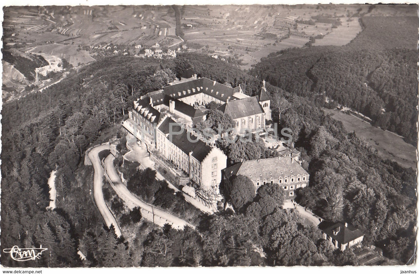 Vue Aerienne du Mont Ste Odile - 763 m - 345 - old postcard - France - used - JH Postcards