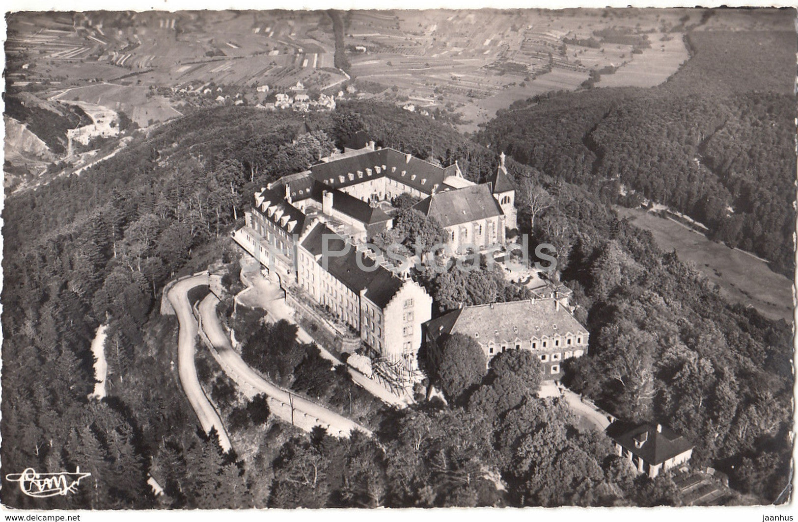 Vue Aerienne du Mont Ste Odile - 763 m - 345 - old postcard - France - used - JH Postcards