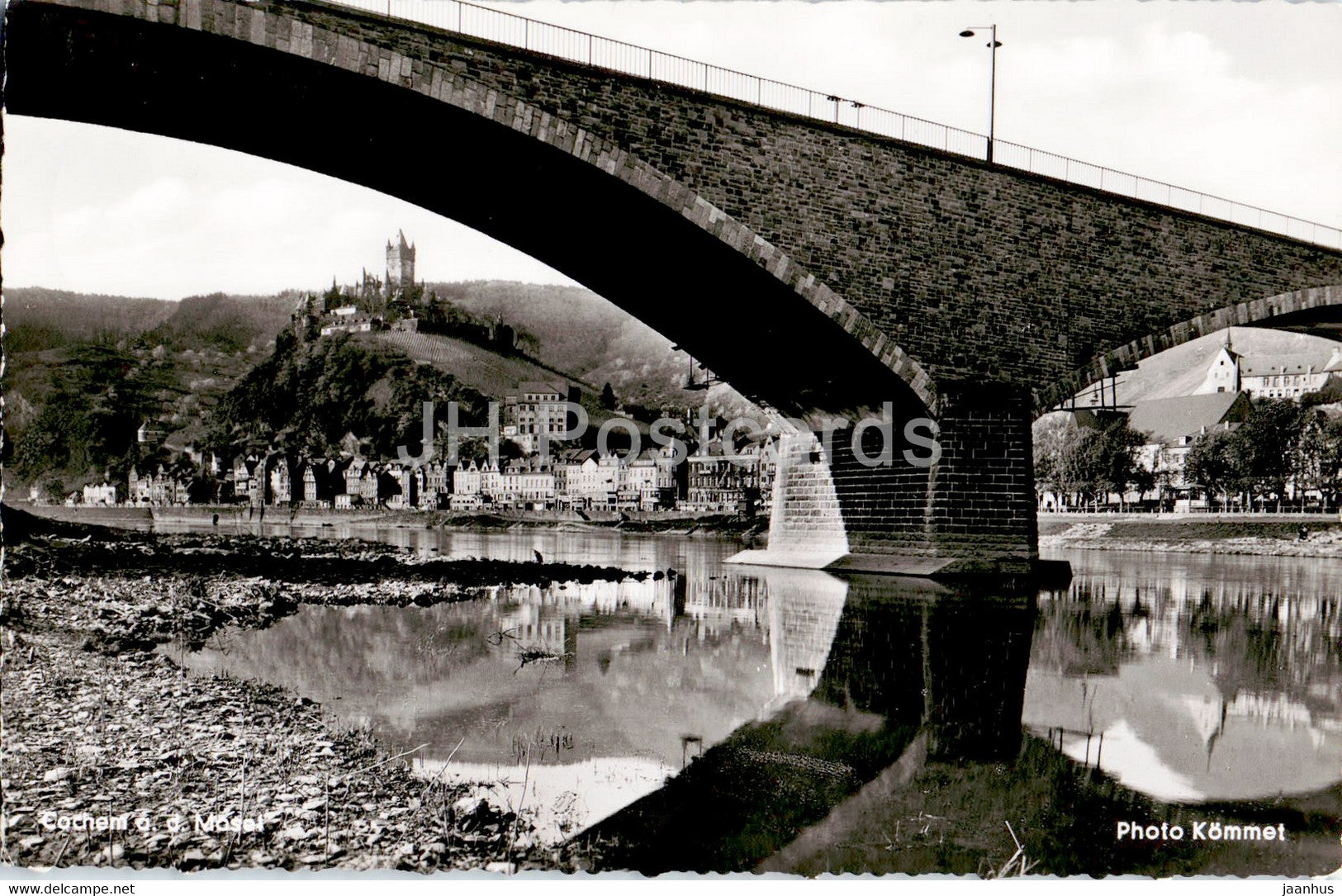 Cochem a d Mosel - bridge - old postcard - 1957 - Germany - used - JH Postcards