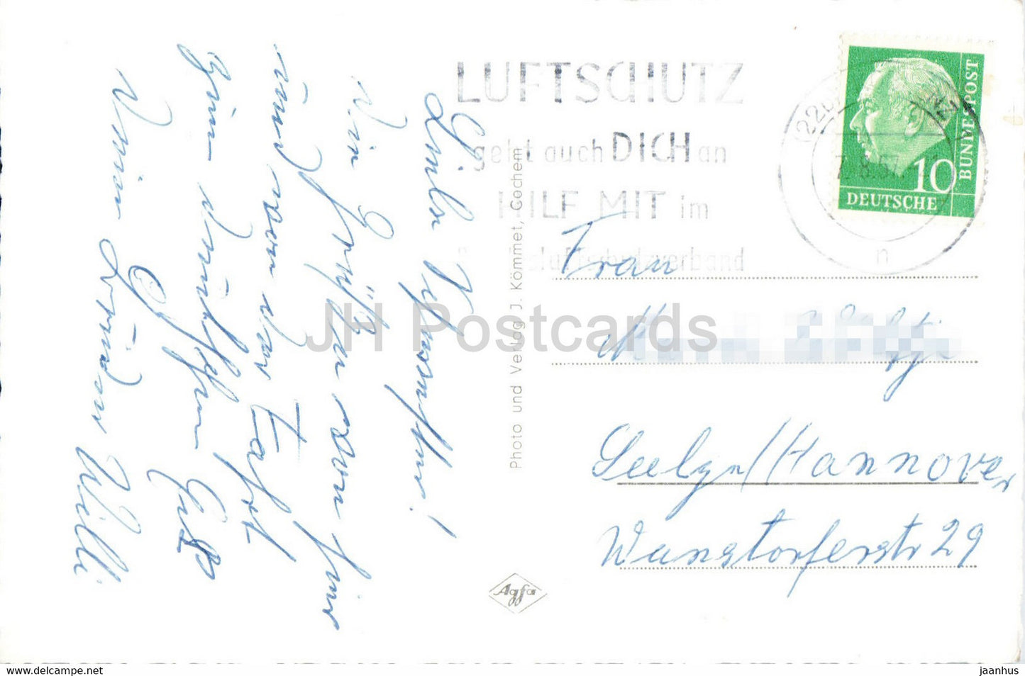 Cochem a d Mosel - bridge - old postcard - 1957 - Germany - used