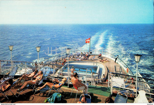 Swimming pool on board MS Dana Sirena - MS Dana Corona - Denmark - unused - JH Postcards