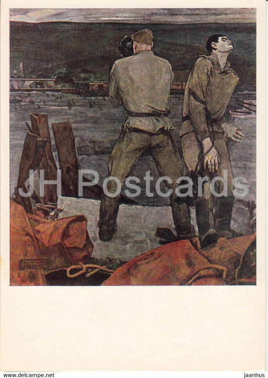 Guarding the World - painting by Y. Nikich - War correspondents - military - art - 1965 - Russia USSR - unused - JH Postcards