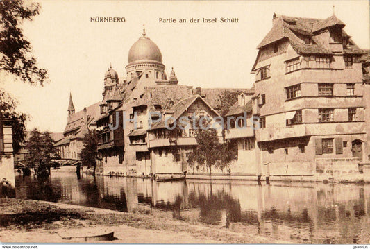 Nurnberg - Nuremberg - Partie an der Insel Schutt - 2237 - old postcard - Germany - unused - JH Postcards