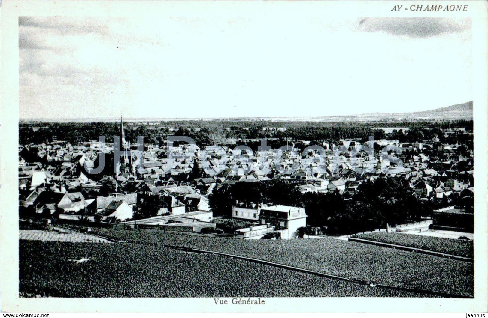 Ay Champagne - Vue Generale - general view - old postcard - France - unused - JH Postcards