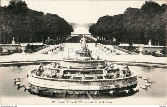 Parc de Versailles - Bassin de Latone - 39 - old postcard - 1916 - France - used - JH Postcards
