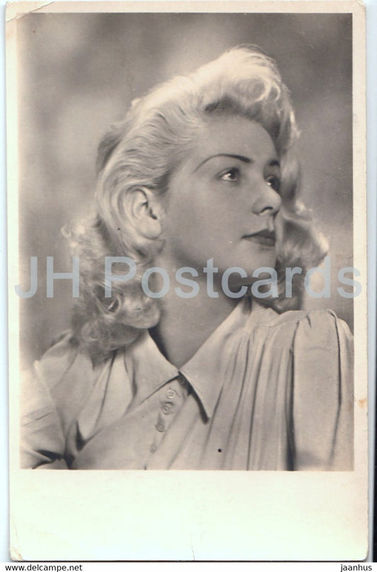 Blonde Woman - 3494 - old postcard - Germany -  used - JH Postcards