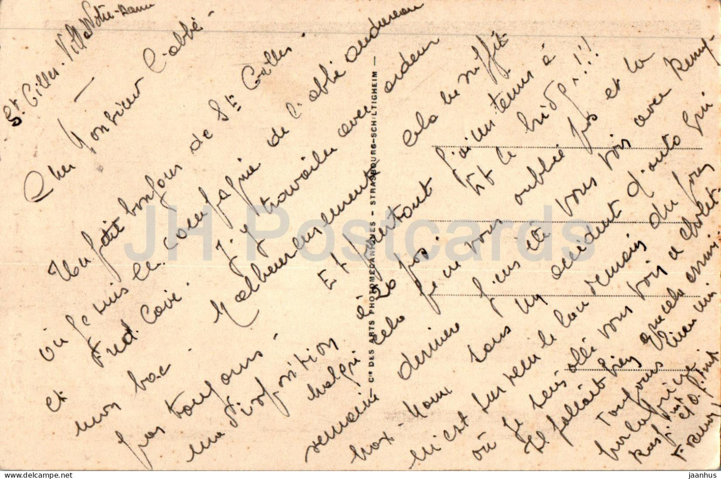 Croix de Vie - Chaire de l'eglise Sainte Croix - 25 - église - carte postale ancienne - France - occasion 