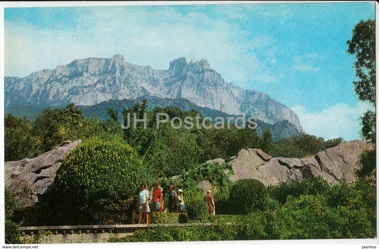 Alupka Palace Museum - Crimea - View at Ay Petri mountain - 1974 - Ukraine - unused - JH Postcards