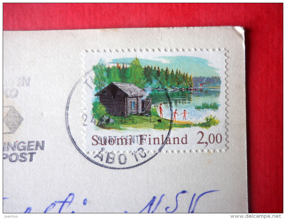 daisy - bells - flowers - Finland - sent from Finland Turku to Estonia USSR 1984 - JH Postcards