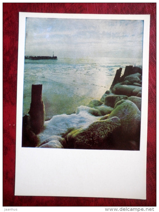 Vidzemes seaside - winter - ice - Vidzeme - 1980 - Latvia USSR - unused - JH Postcards