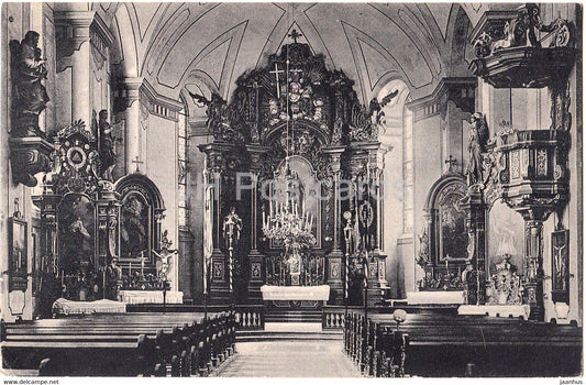 Kloster Schwarzenberg - Inneres der Klosterkirche - church - 87 - old postcard - Germany - used - JH Postcards