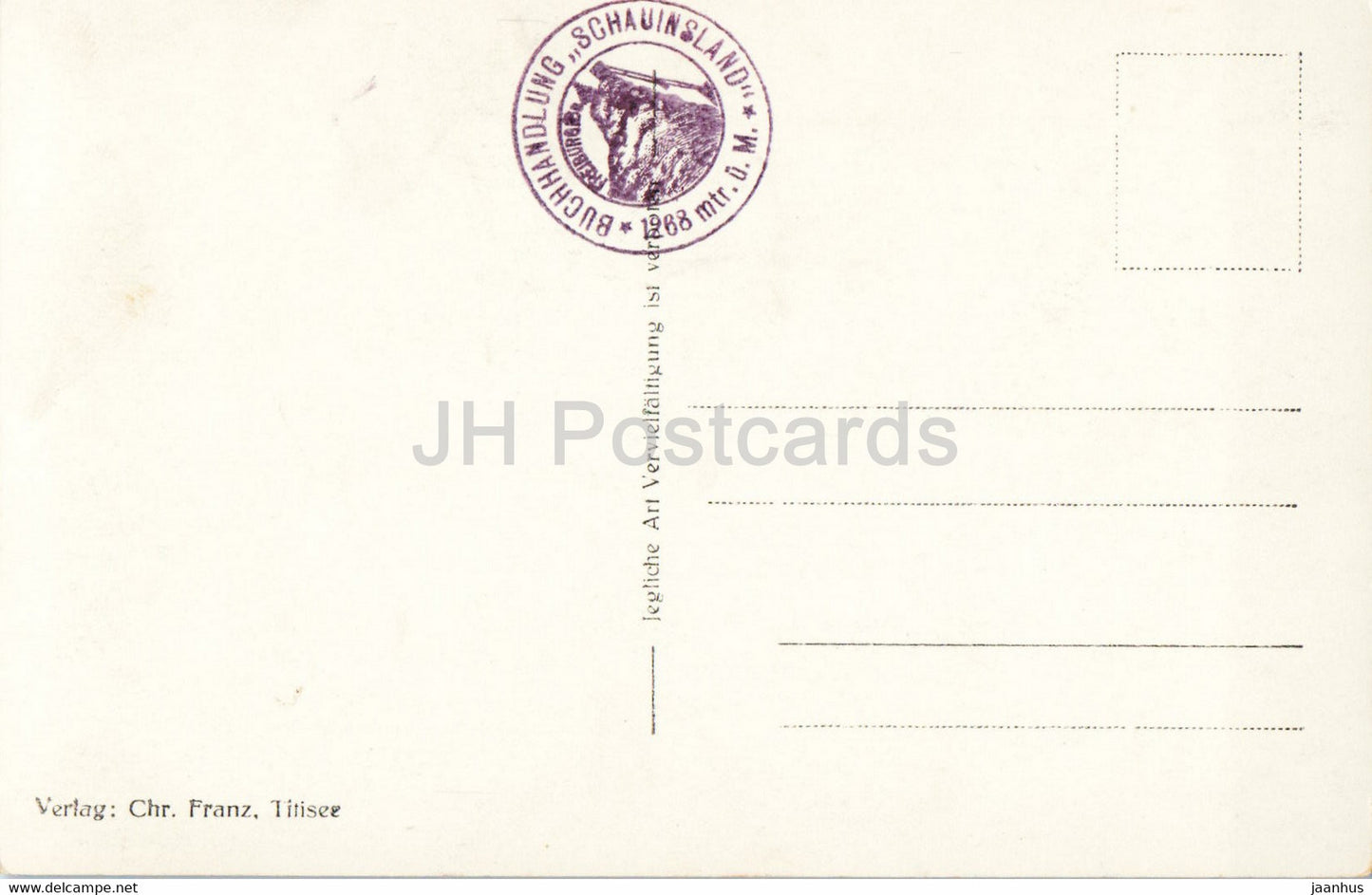 Schauinsland Schwebebahn - Schwarzwald 1286 m - cable car - old postcard - Germany - unused