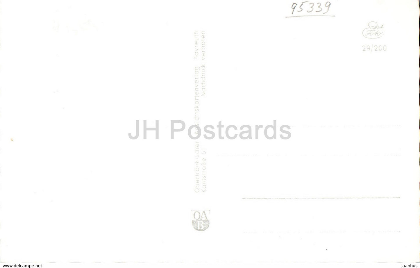 Gruss aus dem Luftkurort Wirsberg - Goldene Adlerhutte - Hotel Post - carte postale ancienne - Allemagne - inutilisé