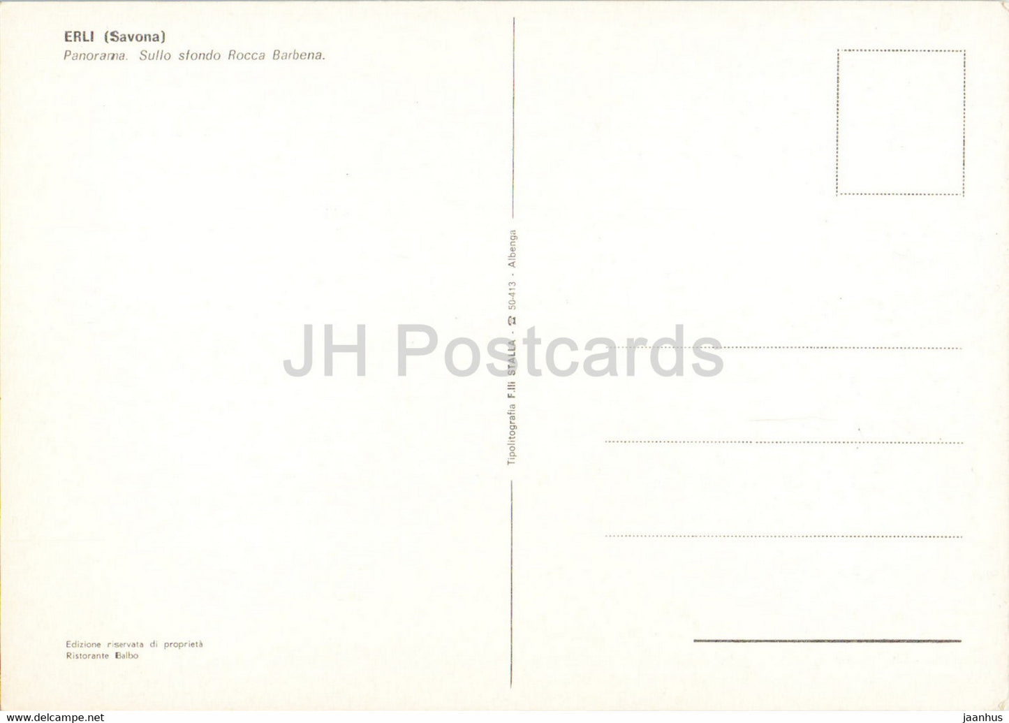 Saluti da Erli - Savona - Panorama - Sullo sfondo Rocca Barbena - In the background Rocca Barbena -  Italy - unused